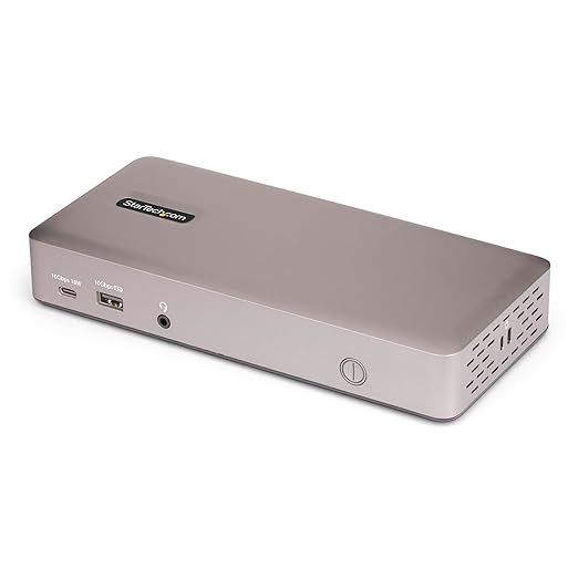 StarTech.com USB-C Docking Station (USB4), Triple 4K 60Hz Monitors, Up to 100W Laptop Charging, 2.5GbE, Driverless, Not macOS Compatible