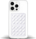 Anteel Medium-Sized Silicone Suction Phone Case Adhesive Mount, Enhanced Suction Power and Upgraded Thickened Sticky Phone Grip, Durable, Hands-Free Sticky Phone Holder, 2.28"x3.46" (White)