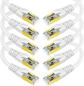 KASIMO CAT 8 Ethernet Cable Shielded SFTP Internet Network Patch Cord, Heavy Duty High Speed LAN Cables w Gold Plated RJ45 Connector Professional for Router, Modem, Gaming(10 Feet, 10 Pack White)