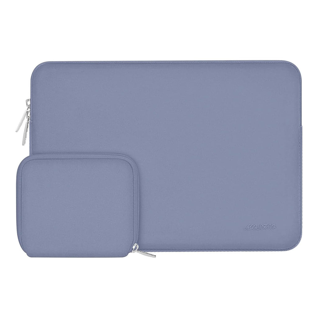 MOSISO Laptop Case 13.3 inch, 13-13.3 inch Laptop Sleeve Bag Compatible with MacBook Air/Pro 13/Pro 14 M5 M4 M3 M2 M1, HP Dell ASUS Lenovo, Neoprene Computer Sleeve Bag with Small Case, Lavender Gray
