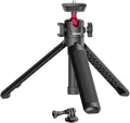 ULANZI MT-16 Extendable Mini Camera Tripod, 4 Levels Adjustment 360° Ball Head Cold Shoe Lightweight Portable Vlog Travel Selfie Stick Handle Grip Desktop Webcam Tripod for DSLR Action Camera