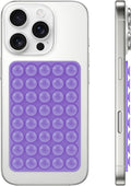 Silicone Suction Phone Case Mount, Non Slip Suction Cup Phone Mount, Phone Accessories Holder for Selfies and Videos, Silicon Adhesive Phone Stand Sticky for Cell Phone Purple