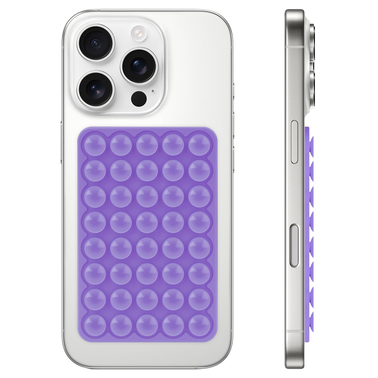 Yojaro Silicone Suction Phone Case Mount, Non Slip Suction Cup Phone Mount, Phone Accessories Holder for Selfies and Videos, Silicon Adhesive Phone Stand Sticky for Cell Phone Purple