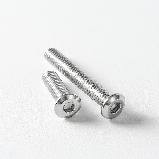 5/16-18 x 4" (10 Pack) Flat Head Hex Socket Cap Screws Bolts, 304 Stainless Steel 18-8, Hex Drive, Bright Finish, Fully Machine Thread