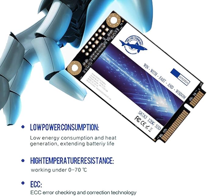 Dogfish SSD Msata 500GB Internal Solid State Drive Mini Sata Disk Drive High Performance Hard Drive for Desktop Laptop Notebook (MSATA, 500GB)