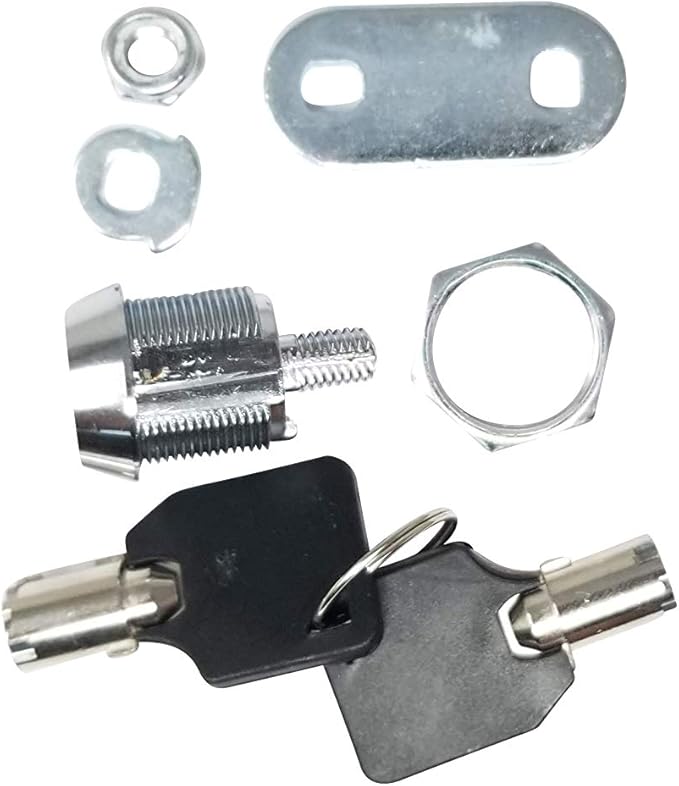 Admiral Locks Tubular Cam Lock, Keyed Alike Removable Key RV Compartment Storage Lock Cabinet Locks (Chrome Pack of 1, 5/8" 180°)