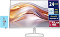 HP Series 5 524sf Monitor (Replaces M24f) 24" IPS FHD 300 nits Display, -5 to +25 Degrees Adjustable Tilt, Flicker Free, Anti-Glare, 1x HDMI, 1x VGA, Black/Silver w/Dockztorm HUB USB Port Expander