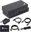 Lenovo 40AS0090USThinkpad Docking Station - Supports 4K Display, 1 Year Warranty, USB C Gen 2 Dock with 90W Adapter + 4K HDMI Cable + USB-C Cable + 4K DisplayPort Cable + Microfiber Cloth (Renewed)