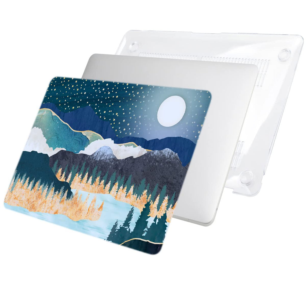 LanBaiLan Compatible for MacBook Pro 13 inch with Touch Bar 2022 2020 2019 2018 2017 2016 Release M1 M2 A2338 A2289 A2251 A2159 A1989 A1706 A1708, Laptop Hardshell Case and Keyboard Cover, Art Scenery