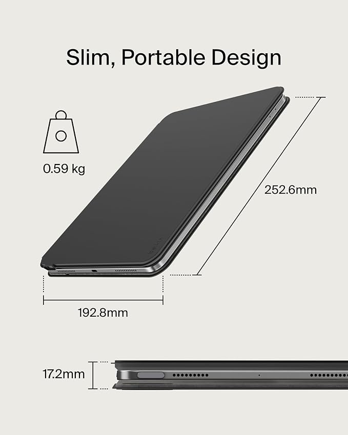 Belkin Pro Keyboard Case w/Magnetic Stand, Backlit Bluetooth Keyboard, Multi-Gesture Controls, Magnetic Apple Pencil Storage Compatibility, & Multimedia Keys for iPad 10th Generation 10.9" - Black