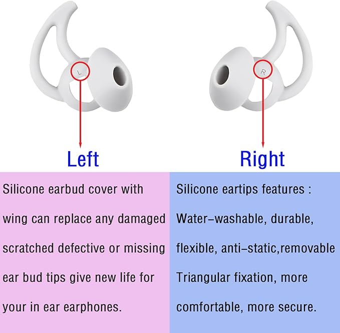 Small Silicone Ear Tips Replacement Earbud Tips Compatible with Bose Quietcomfort and Sport Headphone Eartips Rubber Tips Earbud Cap 3 Pairs