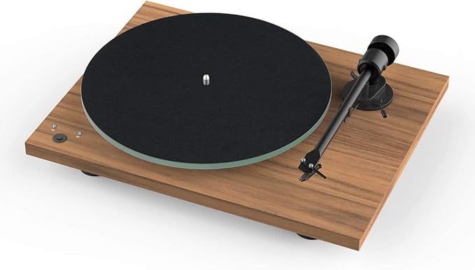 Pro-Ject T1 Phono SB Turntable with Built-in Preamp and Electronic Speed Change (Satin Walnut)