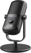 GVM Condenser Microphone, USB Type-C Podcast Recording Microphone for Vocal Voice-Over Streaming Studio Metal Mic with Mic Mute Headphone Jack Monitoring Volume Control Vocal Mic for Singing YouTube