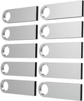 ABLAZE 1GB Flash Drive 10 Pack, Metal USB 2.0 Thumb Drives with Keychains USB Sticks Pendrives (Sliver)