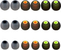 Replacement Earbud Tips Ear Bud Covers Silicone Eartips Fit Most in-Ear Earbuds(Inner Hole 3.8mm -5.1mm) Headphone Earbud Rubber Tips 9 Pairs S M L