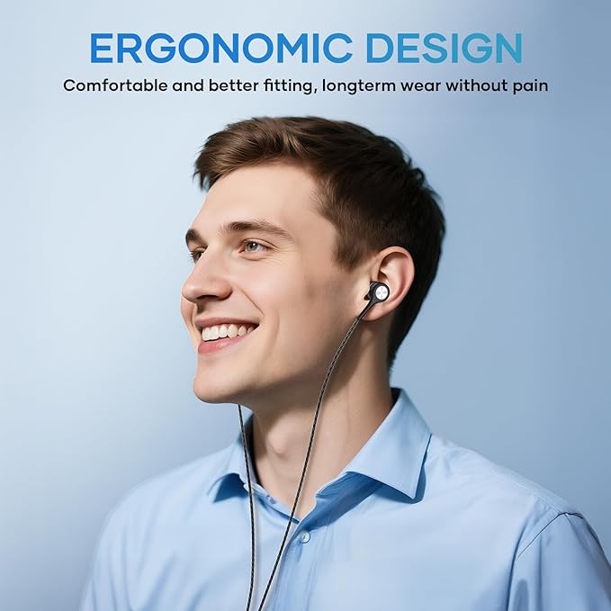 USB C Earbuds with Microphone 5 Pack, in-Ear Wired Headphones with Noise Isolating, Type C Earphone Heavy Bass Stereo Headsets Compatible with iPad, Android Smartphones, for Most USB-C Devices