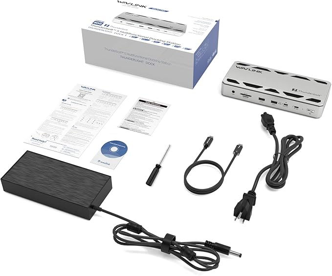 WAVLINK Thunderbolt 5 Docking Station, 12-in-1 Thunderbolt 5 Dock with 120Gbps Max Transfer, 140W PD, 2.5G Ethernet Port, 4X USB-A 3.2 Gen 2, SD 4.0, 8K Display for Thunderbolt 5/4 Laptops