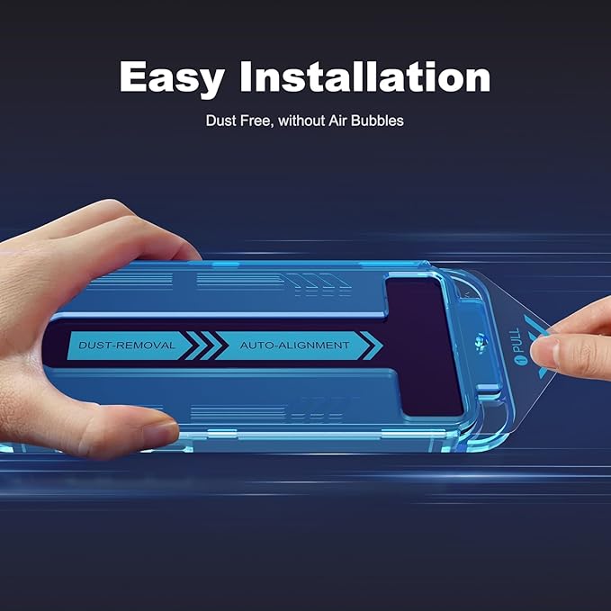 EGKimBa for iPhone 17 Pro Privacy Screen Protector, Gradient Color Tempered Glass, Bubble Free, Easy Installation, Auto Dust-Elimination, Anti Blue Light