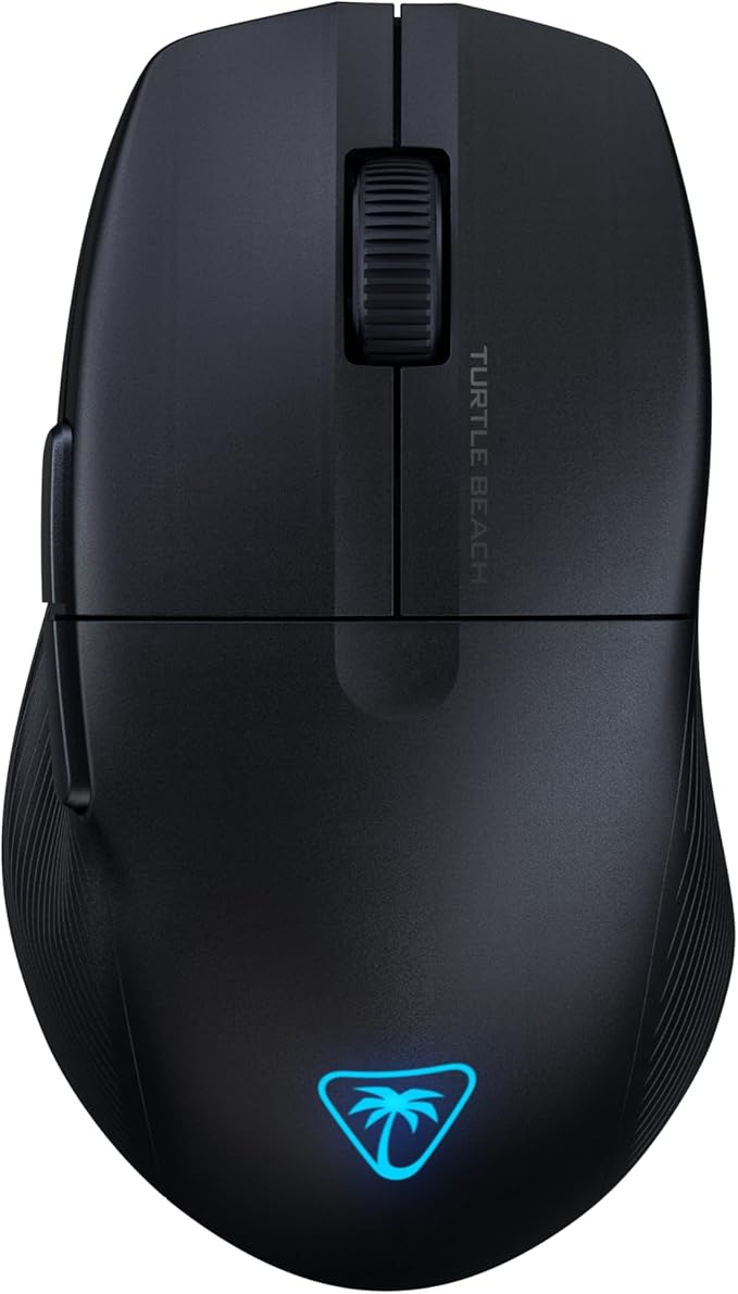 Turtle Beach Pure Air - Ultra-Light Wireless Ergonomic RGB Gaming Mouse, 26K DPI Optical Sensor, 125 Hour Battery, Dual Wireless System, Titan Optical Switches, Bluetooth, RGB Illumination - Black