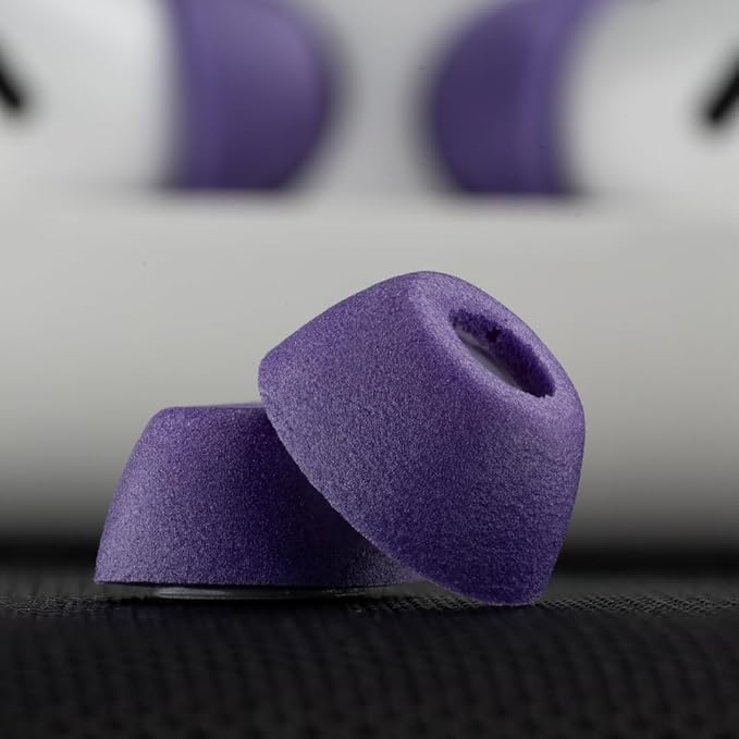 Comply TrueGrip MAX | Premium Memory Foam Replacement Earbud Tips for Apple AirPods Pro 1 & 2 | Long Lasting Comfort, MAX Durability, Secure Fit, Superior Noise Isolation| Purple (Medium) (3 Pairs)