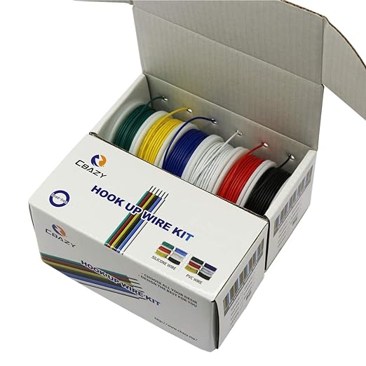 Stranded Wire Kit 22 Gauge 6 Colors 26.2feet Each Electrical Wire 22AWG PVC Wire