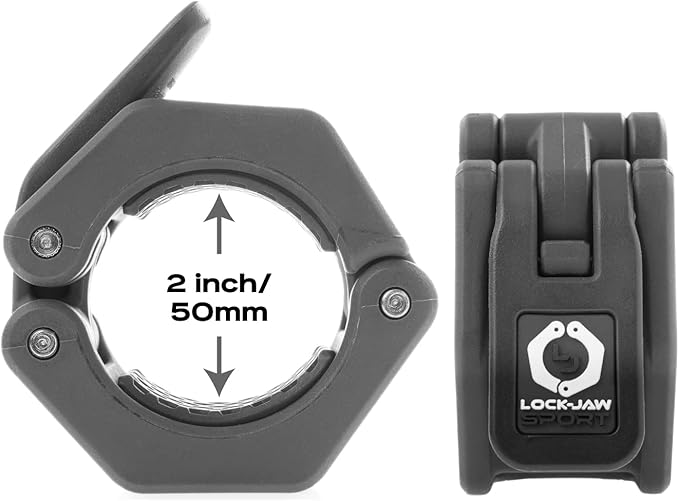 Lock-Jaw Sport Olympic Barbell Collar - Quick Release Barbell Clamp (Pink)
