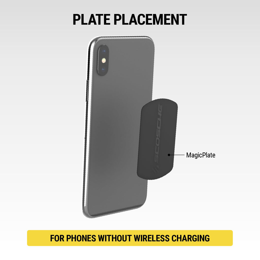 Scosche MPLT54T-2PKBP0 MagicMount Replacement Plate Kit for Magnetic Car Phone Mount Holder, Metal Plates w/Extra Strength Hold for Smartphone, Tablet, Magnet Cell Phone Stand & Phone Case, Pack of 2