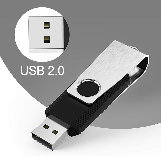 KEXIN 100 Pieces 1GB Flash Drive Bulk Flash Drive 1 GB Thumb Drive Bulk USB Drives 1G USB Stick Swivel 100 Pack 2.0 (1G, 100PCS, Black)