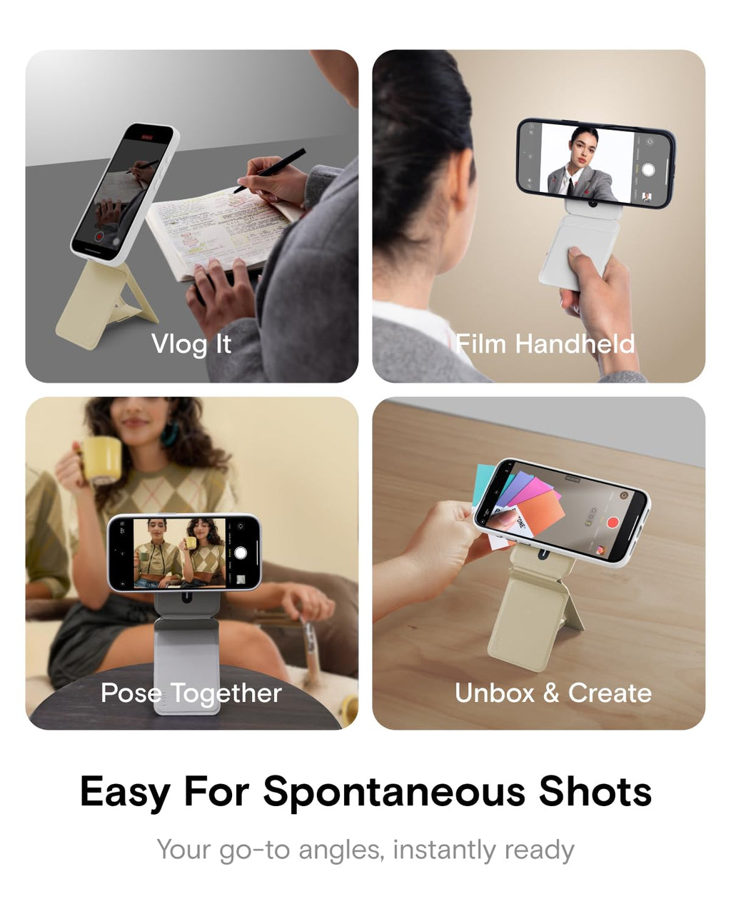 MOFT Phone Tripod Stand, Portable Selfie Stick for iPhone, Mulit-Angle