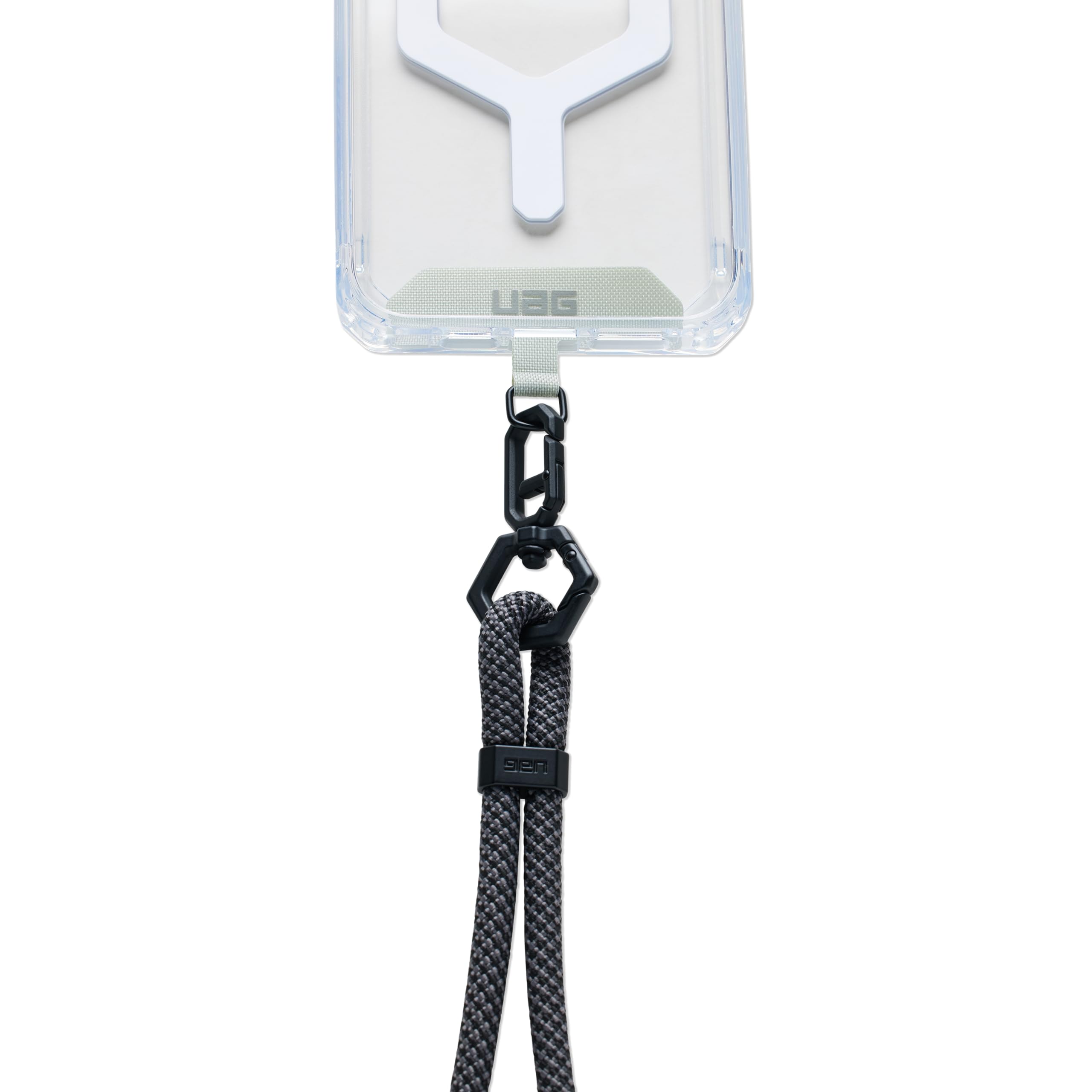 URBAN ARMOR GEAR UAG Phone Lanyard Wrist Strap 7mm - Anti-Theft Anti-Drop Adjustable Paracord Wrist Lanyard for Galaxy iPhone Cases, Civilian Graphite/Black