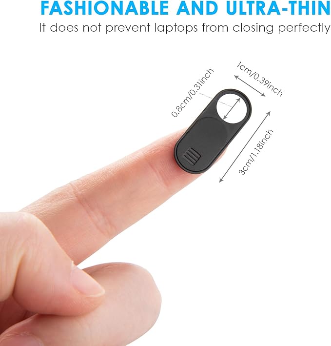 HKDGYHON Laptop Camera Cover, Privacy Security Cover, Ultra-Thin Web Cam Privacy Cover for MacBook, iMac, Laptop, Desktop, Pc, iPad, iPhone, Smartphone, Privacy Web Camera Protection (Blue - 3 Pack)