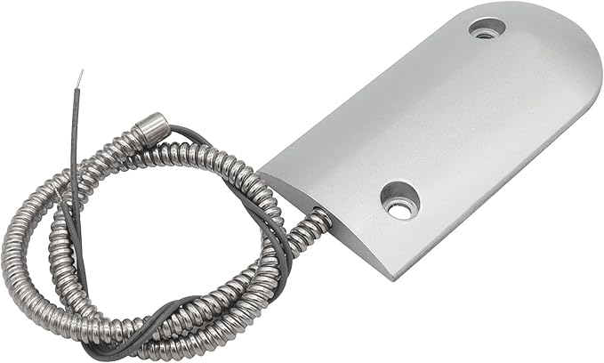 Magnetic Reed Switch Wired Surface Mount Normally Open/Closed NC/NO Contact Sensor Alarm Magnetic Door Switch with 3 Wires, Zinc Alloy Sliver, OC-60