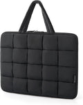 BAGSMART 13-14 Inch Laptop Case, Portable Puffy Laptop Sleeve with Handle, Macbook Case Sleeve Compatible with MacBook Air/Pro 13.3 13.6 Inch M4 M3 M2 M1, Computer Sleeve Fitted with Dell,HP, Black