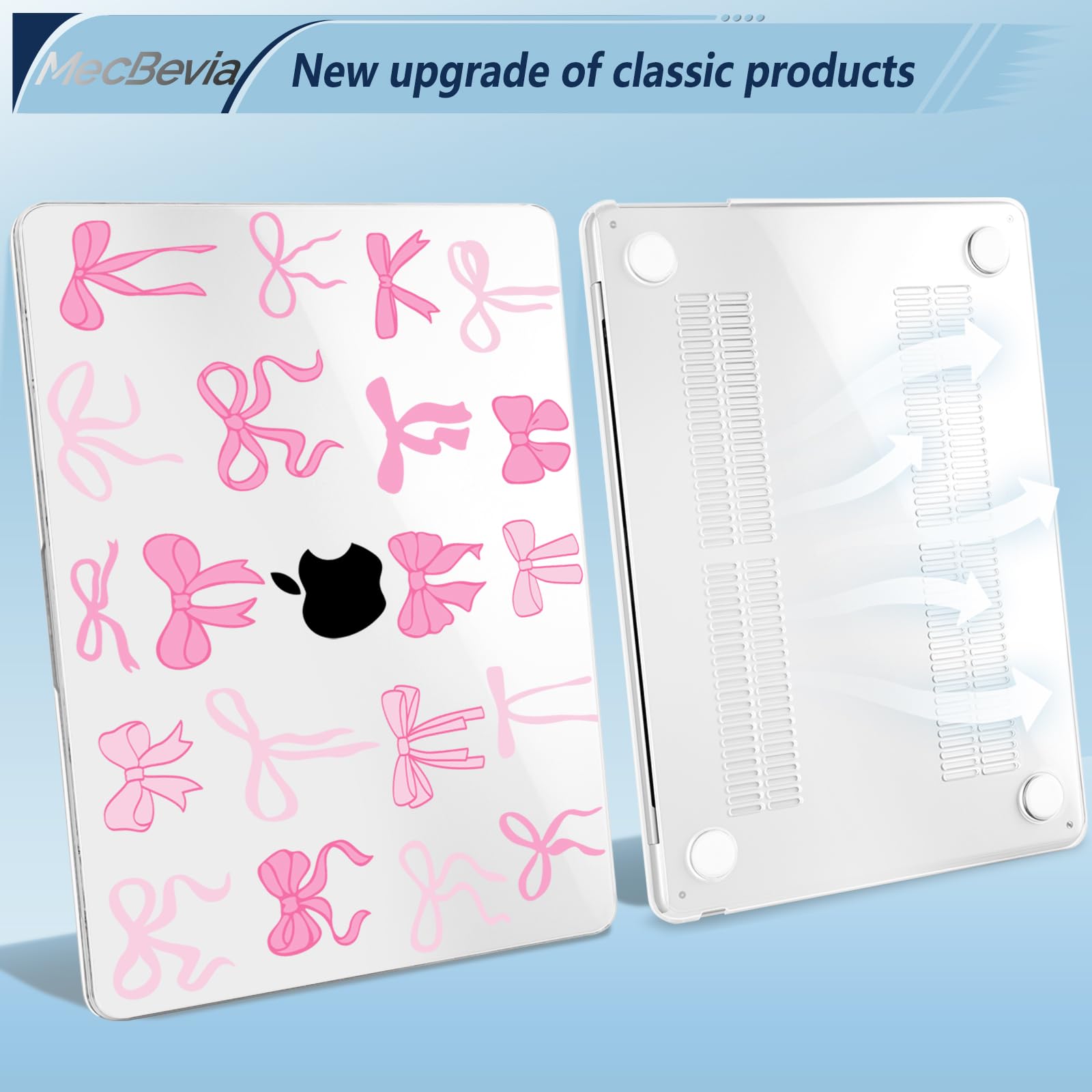 MecBevia Compatible with MacBook Air 13 inch Case M5 M4 M3 M2 2026-2022