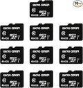 Micro Center 64GB Class 10 MicroSDXC Flash Memory Card 10 Pack with Adapter for Mobile Device Storage Phone, Tablet, Drone & Full HD Video Recording - 80MB/s UHS-I, C10, U1 (10 Pack)