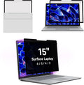 Privacy Screen for Surface Laptop 6/5/4/3-15 Inch, Removable Computer Screen Anti-Spy Filter Shield for Microsoft Surface Laptop 15in