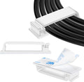 XHF 100 PCS Self Adhesive Cable Clips(L) White,Wire Clips Cable Management Wire Organizer Cord Holder for Under Desk, Car, Wall, TV PC Ethernet Cable
