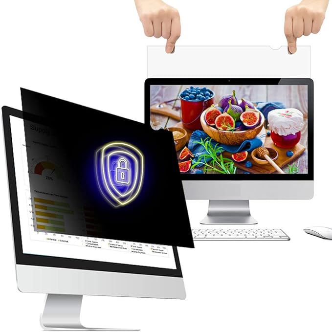 22 Inch - 16:10 Aspect Ratio - Computer Privacy Screen Filter for Widescreen Monitor - Anti-Glare - Anti-Scratch Protector Film - Protects Your Eyes from Harmful Glare and Blue Light