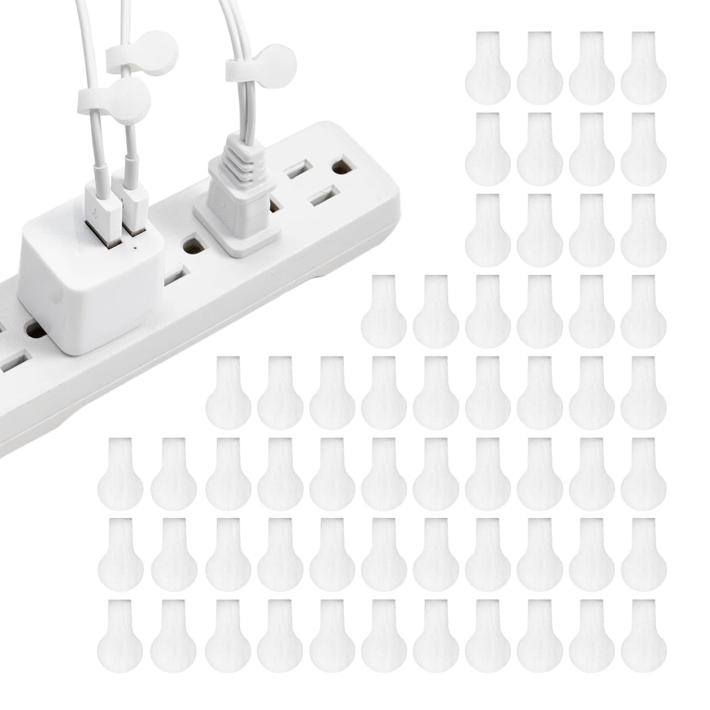 Wrap-It Storage Cable Labels, Mini, White (60 Pack) - Cord and Wire Tags for Cable Management and Organizer for Electronics, Computers and More