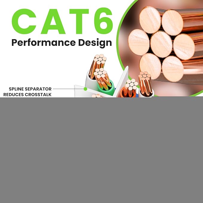 GEARit Cat 6 Ethernet Cable (100-Pack 1.5 Feet) Cat6 Network Patch, 10Gbps, RJ45, Snagless Cord, Gold-Plated Connectors, Internet for PC, TV, Tablet, Router, Printer, Servers, IT Data Center - Blue