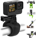 TELESIN Camera 360 Strap Mount Flexible Wrap Band Bike Motorcycle Handlebar Tube Roll Bar Stick Pole Ski Holder Accessories for GoPro Hero 13 12 11 10 Insta360 X5 DJI Osmo Nano Action 5 Pocket 3 AKASO