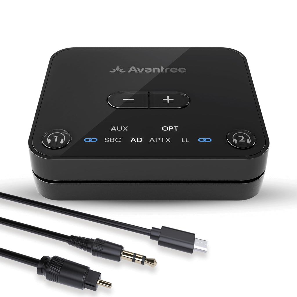 Avantree Audikast 3 – Bluetooth TV Transmitter for 2 Headphones