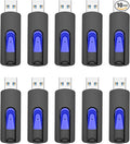 JUANWE 64GB Flash Drive 10 Pack USB Flash Drive Glide Pen Drive Large Capacity Thumb Drive High Speed USB Memory Stick with Easy Carry Lanyard-Hole Portable Jump Drive for PC Car Smart TV