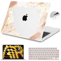 Teryeefi for MacBook Air 15 inch Case M4 M3 M2 Chip 2025 2024 2023 Released Model A3241 A3114 A2941, Designed Hard Shell Cover & Screen Protector & Keyboard Cover- Art Gold Floral Line