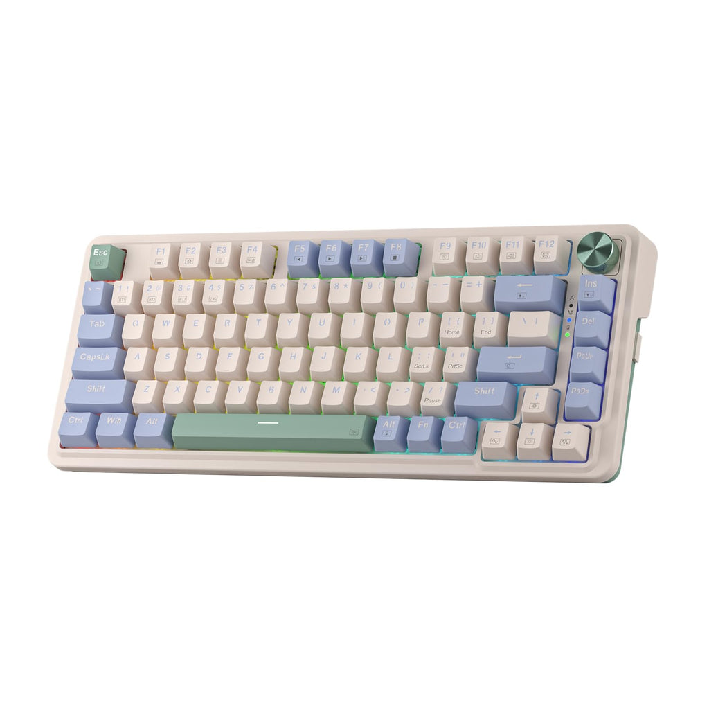 Redragon K673 PRO Wireless 81-Key RGB Gasket Gaming Keyboard, Scroll Knob