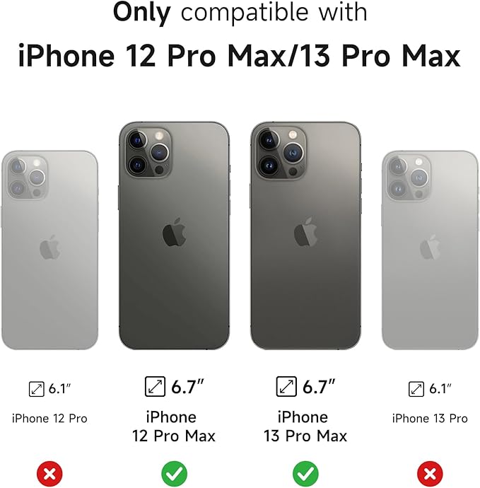 SURITCH for iPhone 13 Pro Max/12 Pro Max Case with Magnetic Camera Slide Cover and Adjustable Kickstand, Compatible with MagSafe, Shockproof Bumper Case Slim Protective Cover 6.7 Inch, Blue