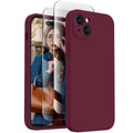 FireNova Designed for iPhone 15 Case, Silicone Upgraded [Camera Protection] Phone Case, Soft Anti-Scratch Microfiber Lining Inside, 6.1 inch, Plum