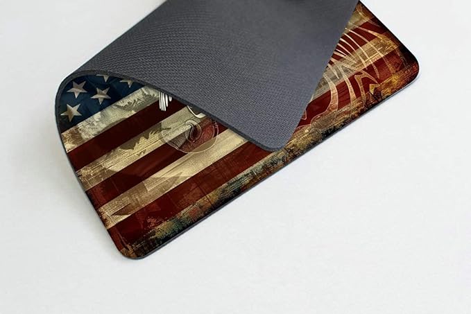 Square Mouse Pad Black and White Zebra and National Flag-1,Gaming Mouse Pads for Desk,Soft Computer Waterproof Non-Slip Mouse Mat