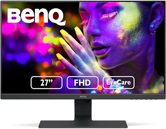 BenQ GW2780 Computer Monitor 27" FHD 1920x1080p | IPS | Eye-Care Tech | Low Blue Light | Anti-Glare | Adaptive Brightness | Tilt Screen | Built-In Speakers | DisplayPort | HDMI | VGA