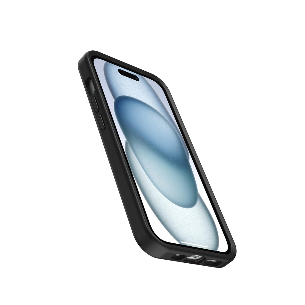 OtterBox iPhone 16e, 15, 14, & 13 Symmetry Series Case - Black, Snaps to MagSafe, Ultra-Sleek, Raised Edges Protect Camera & Screen